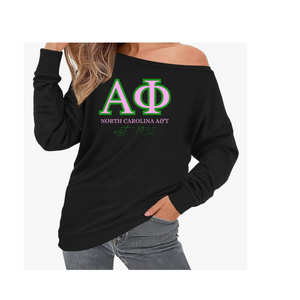 ALPHA PHI Off-The-Shoulder Shirt (Copy)