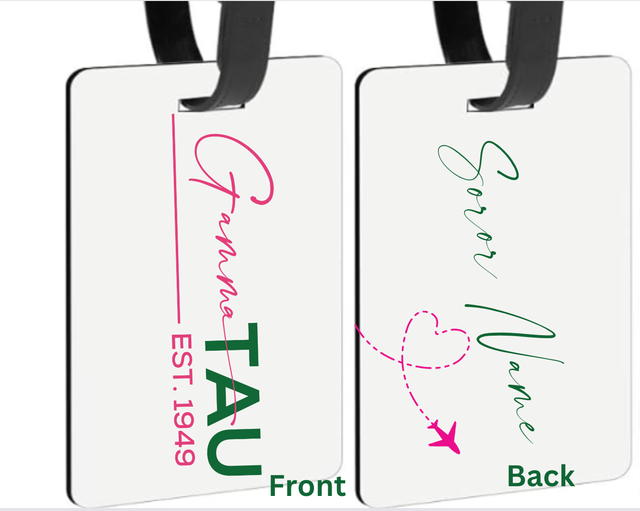 GT:  The Places We will go Luggage tags
