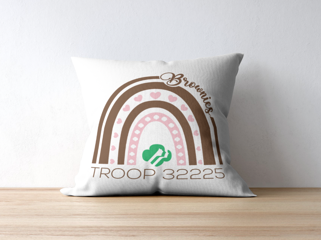 GS Troop Number Pillow Case