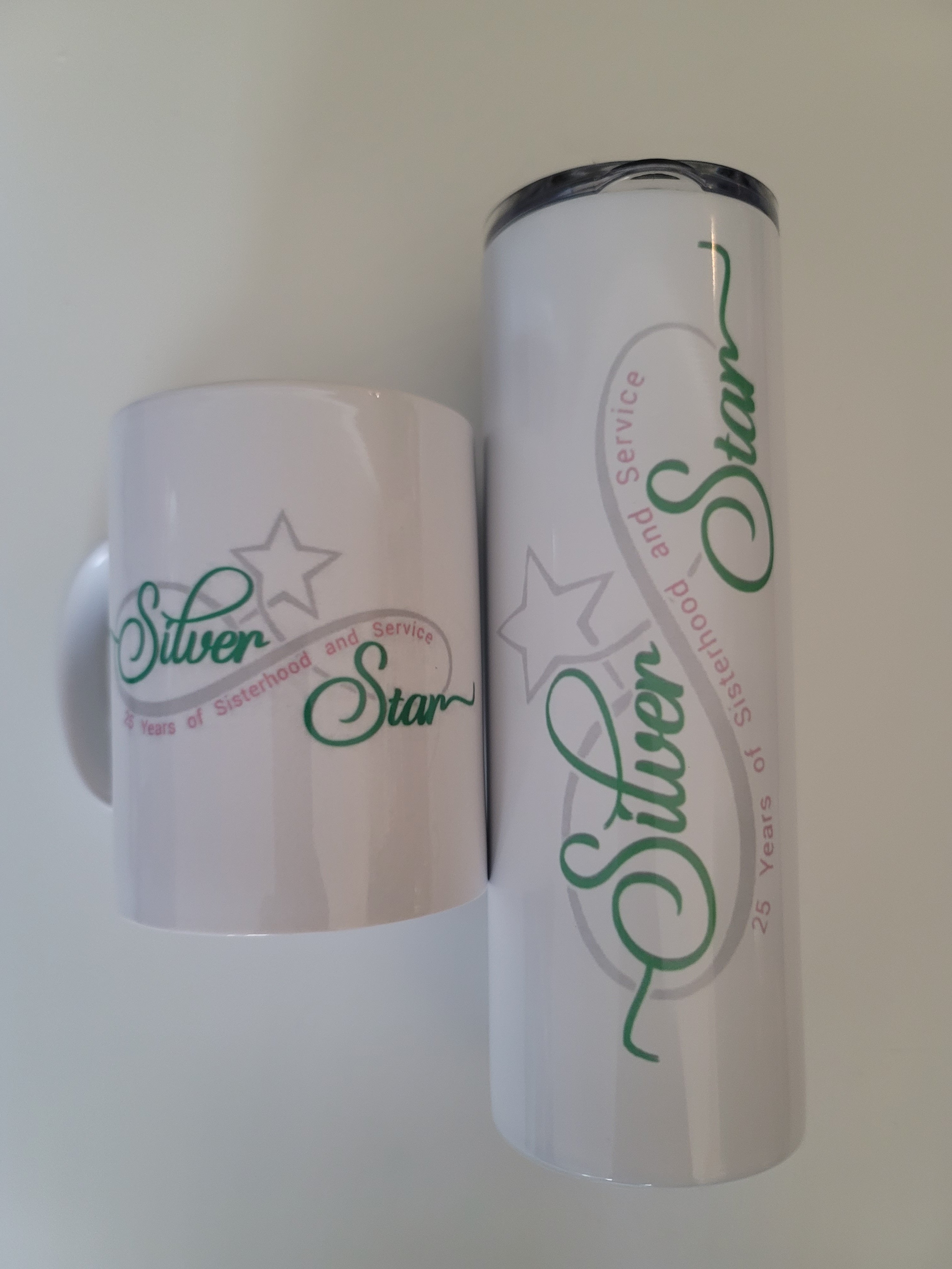 Personalized Infinity Silver Star Tumbler